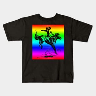 Western Era - Cowboy on Horseback 7 Kids T-Shirt